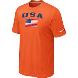 USA Olympics USA Flag Collection Locker Room T-Shirt Orange