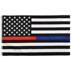 USA Thin Blue And Red Line Polyester Flag