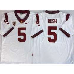 USC Trojans 5 Reggie Bush White College Football Jersey
