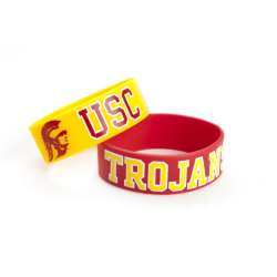 USC Trojans Bracelets 2 Pack Wide - Special Order