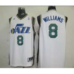 Utah Jazz #8 WILLIAMS White Swingman Jerseys