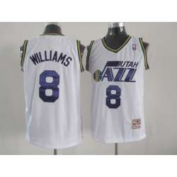 Utah Jazz #8 Williams white Jerseys