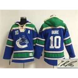 Vancouver Canucks #10 Pavel Bure Blue Stitched Signature Edition Hoodie
