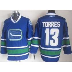 Vancouver Canucks #13 Torres Blue Third Jerseys