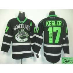 Vancouver Canucks #17 Ryan Kesler Black Ice Signature Edition Jerseys