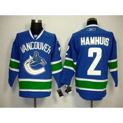 Vancouver Canucks #2 Hamhuis Blue Jerseys