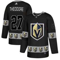 Vegas Golden Knights 27 Shea Theodore Black Team Logos Fashion Adidas Jersey