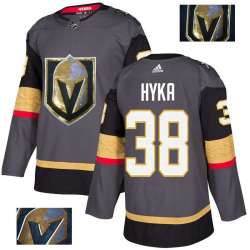 Vegas Golden Knights 38 Tomas Hyka Gray With Special Glittery Logo Adidas Jersey