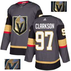 Vegas Golden Knights 97 David Clarkson Gray With Special Glittery Logo Adidas Jersey