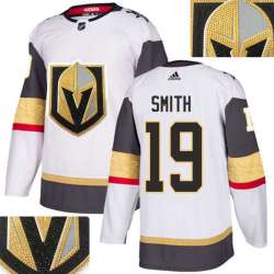 Vegas Golden Knights #19 Reilly Smith White With Special Glittery Logo Adidas Jersey