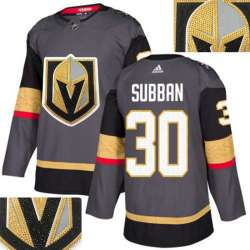 Vegas Golden Knights #30 Subban Gray With Special Glittery Logo Adidas Jersey