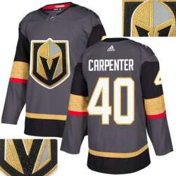 Vegas Golden Knights #40 Carpenter Gray With Special Glittery Logo Adidas Jersey