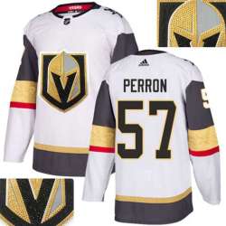 Vegas Golden Knights #57 David Perron White With Special Glittery Logo Adidas Jersey