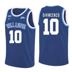 Villanova Wildcats 10 Donte DiVincenzo Blue College Basketball Jersey Dzhi