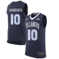 Villanova Wildcats 10 Donte DiVincenzo Navy College Basketball Elite Jersey Dzhi