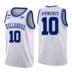 Villanova Wildcats 10 Donte DiVincenzo White College Basketball Jersey Dzhi