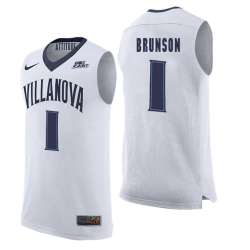 Villanova Wildcats 1 Jalen Brunson White College Basketball Elite Jersey Dzhi