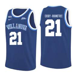 Villanova Wildcats 21 Dhamir Cosby Roundtree Blue College Basketball Jersey Dzhi