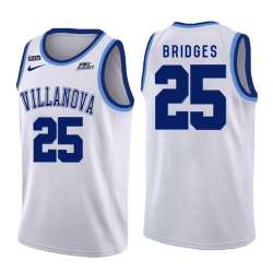 Villanova Wildcats 25 Mikal Bridges White College Basketball Jersey Dzhi