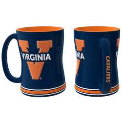 Virginia Cavaliers Coffee Mug - 14oz Sculpted Relief