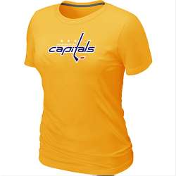 Washington Capitals Big & Tall Women's Logo Yellow T-Shirt