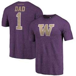 Washington Huskies Fanatics Branded Purple Greatest Dad Tri Blend T-Shirt
