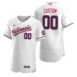 Washington Nationals Customized Nike White Stitched MLB Flex Base Jersey
