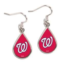 Washington Nationals Earrings Tear Drop Style - Special Order