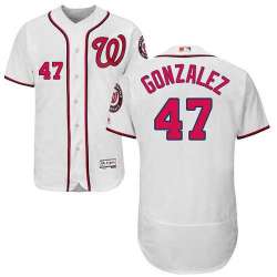 Washington Nationals #47 Gio Gonzalez White Flexbase Stitched Jersey DingZhi