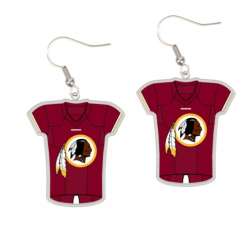 Washington Redskins Earrings Jersey Style - Special Order