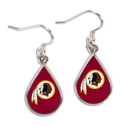 Washington Redskins Earrings Tear Drop Style - Special Order
