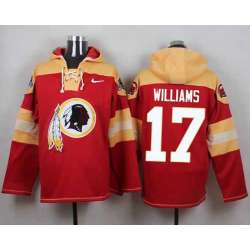 Washington Redskins #17 Doug Williams Burgundy Red Player Stitched Pullover NFL Hoodie