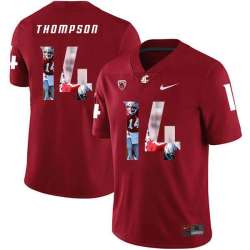 Washington State Cougars 14 Jack Thompson Red Fashion College Football Jersey Dyin