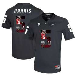 Washington State Cougars 5 Travell Harris Black Fashion College Football Jersey Dyin