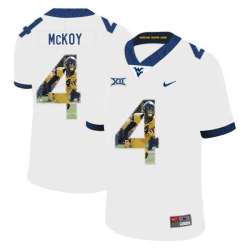 West Virginia Mountaineers 4 Kennedy McKoy White Fashion College Football Jersey Dyin