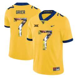 West Virginia Mountaineers 7 Will Grier Yellow Fashion College Football Jersey Dyin