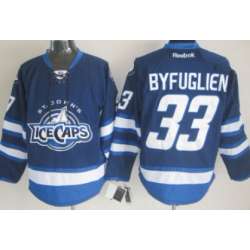 Winnipeg Jets #33 Dustin Byfuglien 2012 Blue Ice Caps Jerseys