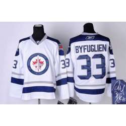 Winnipeg Jets #33 Dustin Byfuglien White Signature Edition Jerseys
