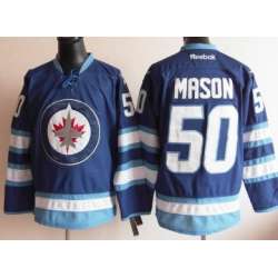 Winnipeg Jets #50 Chris Mason 2011 Blue Jerseys