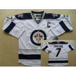 Winnipeg Jets #7 Tkachuk White C Patch Jerseys