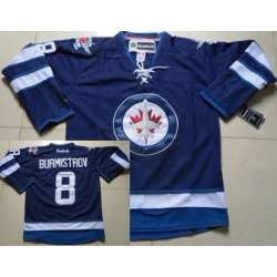 Winnipeg Jets #8 Alexander Burmistrov 2012 Blue Jerseys