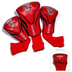 Wisconsin Badgers Golf Club 3 Piece Contour Headcover Set - Special Order
