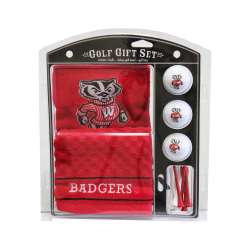 Wisconsin Badgers Golf Gift Set with Embroidered Towel - Special Order