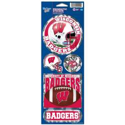 Wisconsin Badgers Stickers Prismatic - Special Order