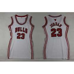Women Chicago Bulls #23 Michael Jordan White Swingman Stitched NBA Jersey