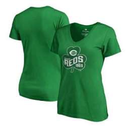 Women Cincinnati Reds Fanatics Branded Kelly Green Plus Sizes St. Patrick's Day Paddy's Pride T-Shirt