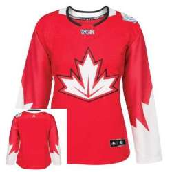 Women Customized Team Canada 2016 World Cup Of Hockey Olympics Game Red Stitched Jersey