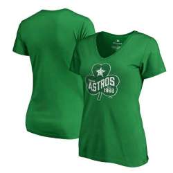Women Houston Astros Fanatics Branded Kelly Green Plus Sizes St. Patrick's Day Paddy's Pride T-Shirt