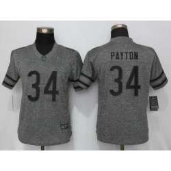 Women Limited Nike Chicago Bears #34 Payton Gray Gridiron Stitched Jersey