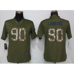 Women Limited Nike Dallas Cowboys #90 Lawrence Green Salute To Service Jersey
